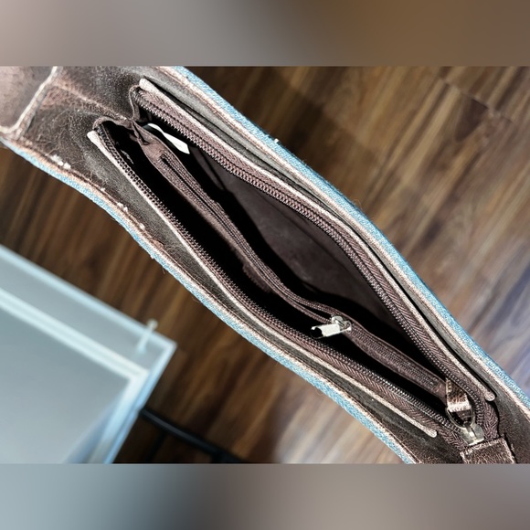 Jean Fever Leather & Denim Shoulder Bag - Picture 11 of 12